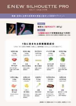 ENEWシルエットプロ　成分量比較 A4POP