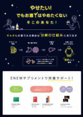 ENEW－お酒太り対策 A4POP